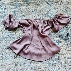 Satin Off-the-Shoulder Top